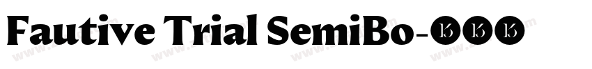 Fautive Trial SemiBo字体转换